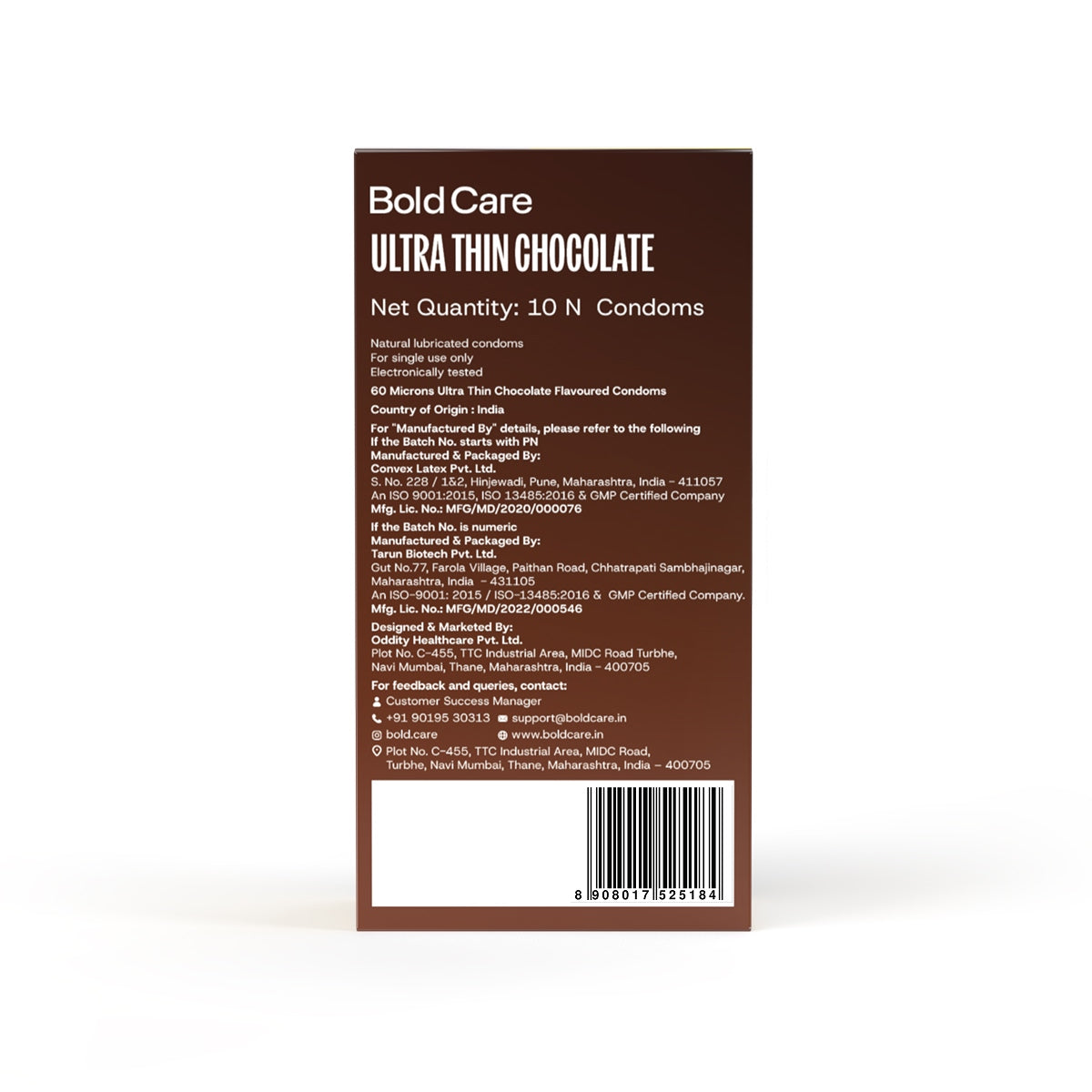 404 by Bold Care Super Ultra Thin Chocolate Condoms (10 units)