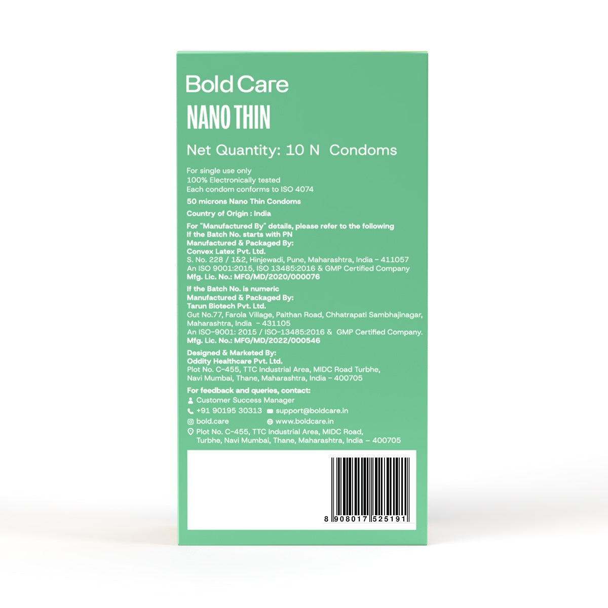 404 by Bold Care Nano Thin Condoms - 50 microns (10 units)