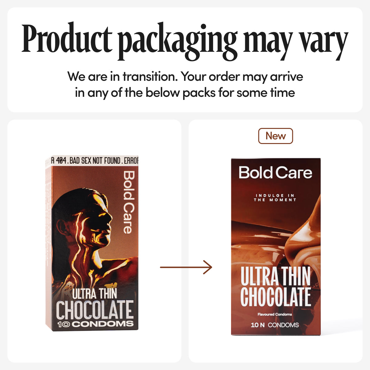 404 by Bold Care Super Ultra Thin Chocolate Condoms (10 units)