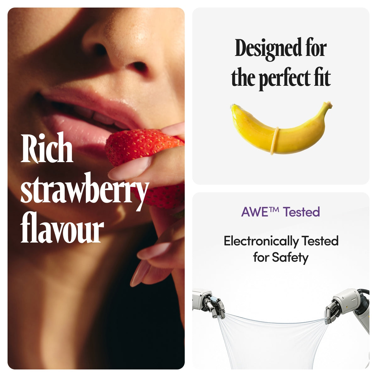 404 by Bold Care Super Ultra Thin Strawberry Flavored Condoms For Men | 60 Microns | 10 Units | Intense Fit with a Barely There Feel | With Disposable Pouches