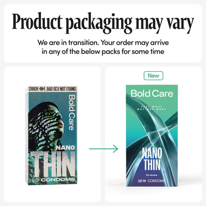 404 by Bold Care Nano Thin Condoms - 50 microns (10 units)
