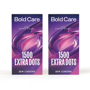 404 by Bold Care Extra Dotted Condoms For Men - 2 Packs