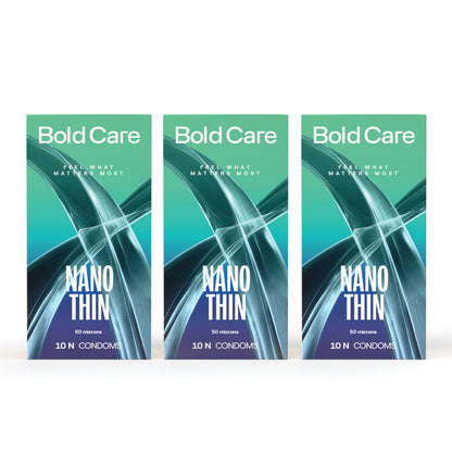 404 by Bold Care Nano Thin Condoms - 50 microns (10 units)