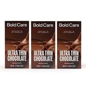 404 by Bold Care Super Ultra Thin Chocolate Condoms (10 units) - 3 Pack