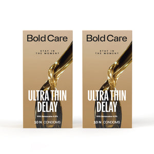 Ultra Thin Delay Condoms - with 4.5% Benzocaine (Pack of 10) - 2 Pack